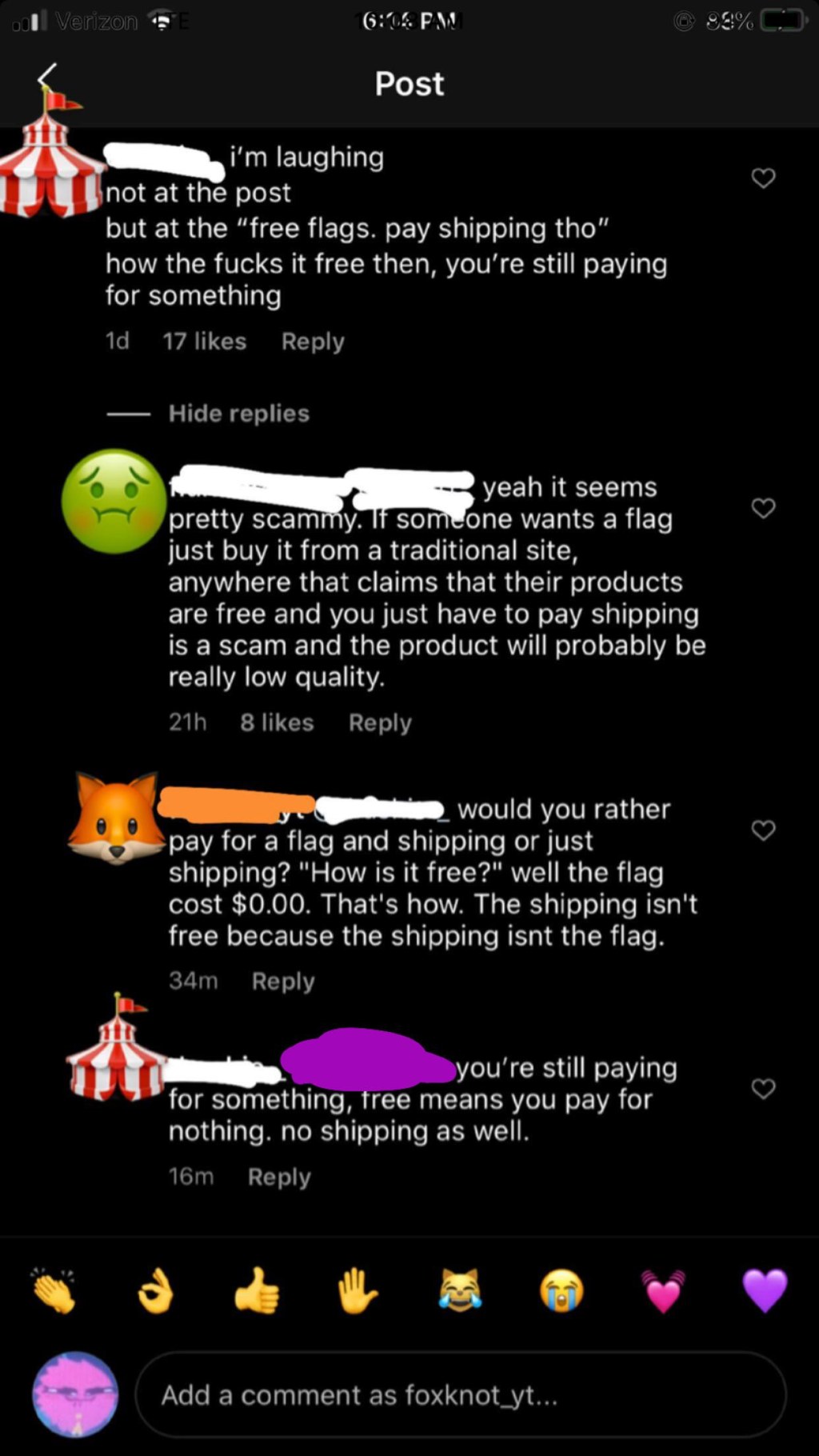 Picture of: An lgbt account was selling free pride flags but you had to pay