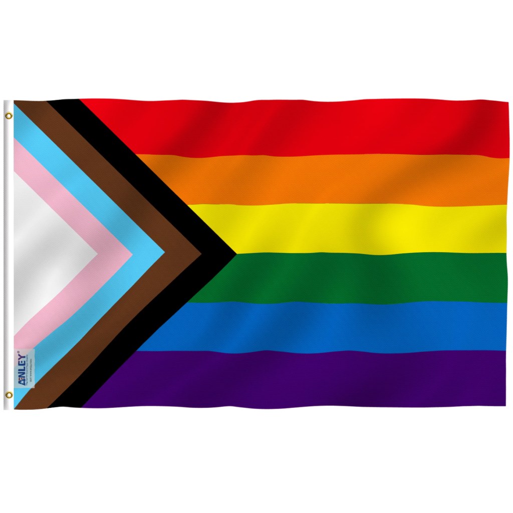Picture of: Anley x Feet Progress Pride Flag – Rainbow Transgender Lesbian LGBT Flag  Polyester
