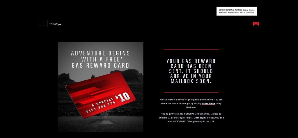 Picture of: Free $ gift card from Marlboro for Marlboro members : r/freebies