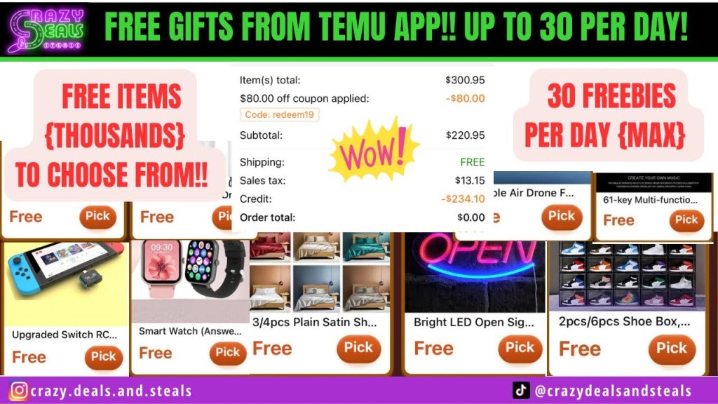 Picture of: ‼️How To Get FREE Stuff On TEMU! Super EASY! (NEW METHOD)‼️