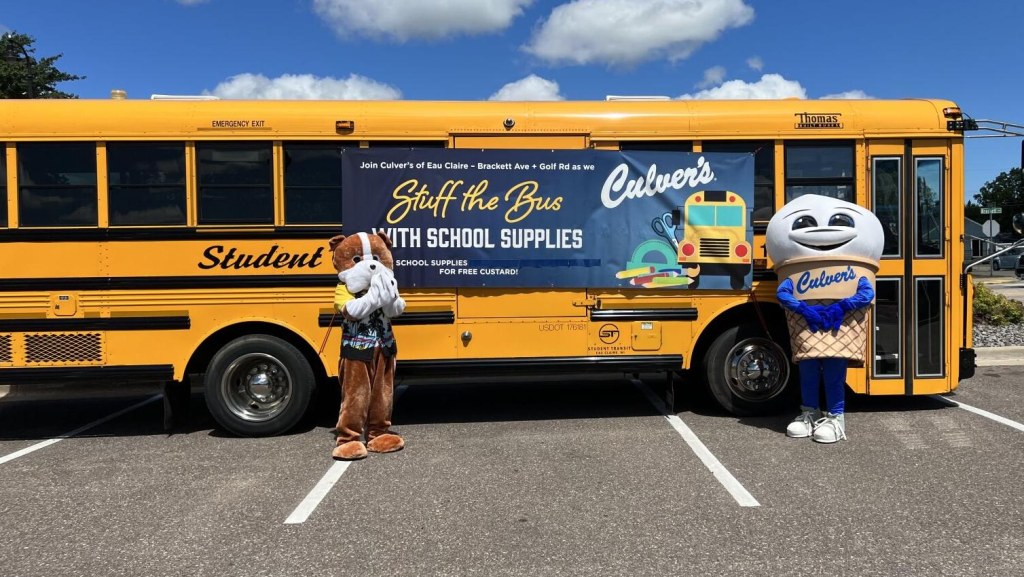 Picture of: Stuff the Bus kicks off collecting school supplies for local kids