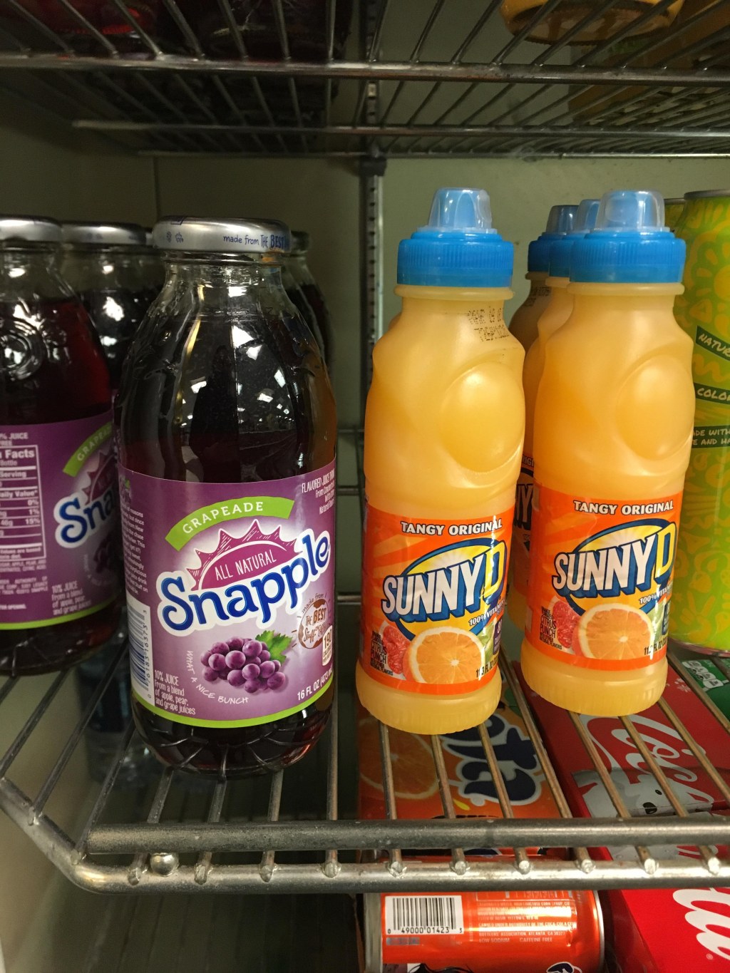 Picture of: This store keeps the Sunny D next to the purple stuff
