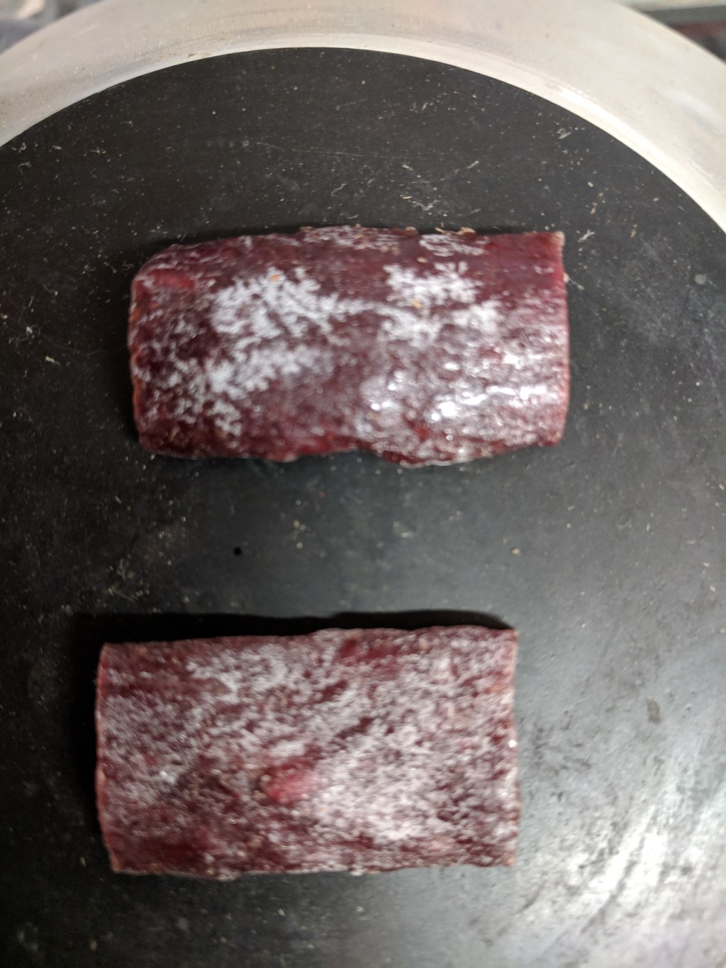 Picture of: White “stuff” on jerky after it has been chamber sealed for more